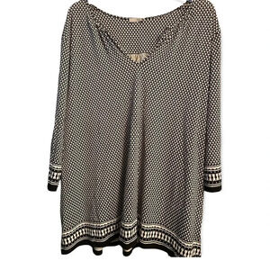 DALIA EUC WOMENS TOP SHIRT BLOUSE BLACK SUMMER SPRING CASUAL PLUS SIZE 3X